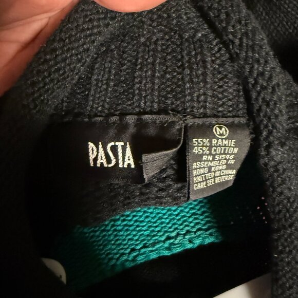 Vintage PASTA by Joyce Abstract Knit Sweater | Size M | Ramie Cotton Blend - Picture 10 of 10